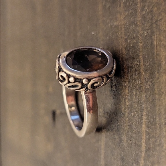 Silpada 925 Sterling Silver Smokey Quartz Ring